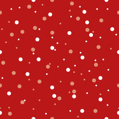 Vector white pretyy snowfall repeat pattern backcground