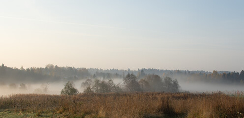mist over the village, the fog over the forests and rivers