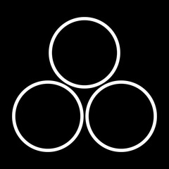 家紋　中陰三つ星