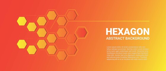 hexagon background design. Geometric abstract background with hexagons. science and technology vector illustration