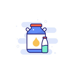 Milk illustration Outline Filled Style Icon. EPS File 10