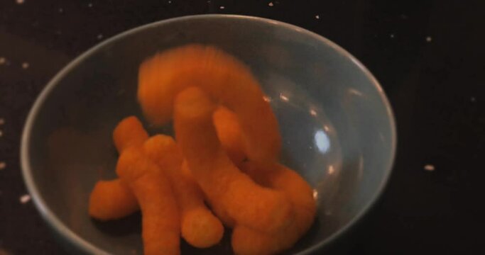cheese appetizers - flat details - slow motion - fast food.