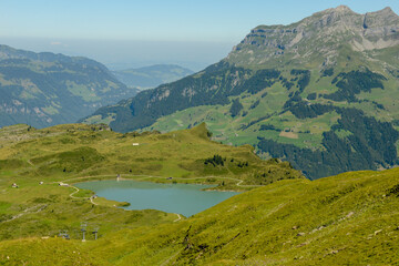 Fototapeta na wymiar Mountain landscape over Engelberg in the Swiss alps