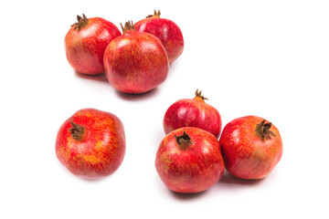 Sweet pomegranate isolated on white background.