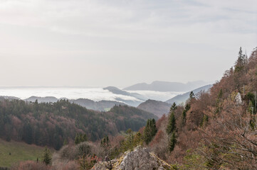 Belchenfluh, Bölchenflue, Belchen, Bölchen, Mittelland, Nebeldecke, Aussichtspunkt,...