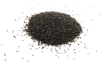 Seeds of a black sesame.