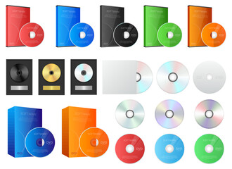 CD and DVD vector design illustration isolated on white background - obrazy, fototapety, plakaty