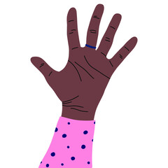 Female hands. Hand sign illustration