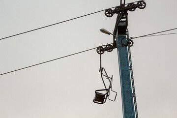 Obraz premium Skilift in Paltinis, Romania