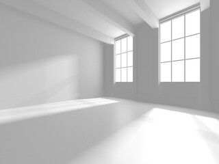 Fototapeta na wymiar White Modern Background. Abstract Room Interior Concept