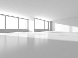 White Modern Background. Abstract Empty Room