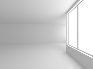 Abstract White Architecture Design Concept