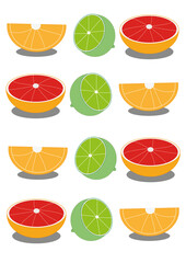 food, citrus and another fruits oranges anda slices