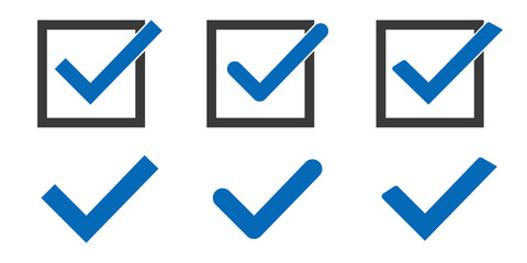 coche bleu - blue check mark © pierre