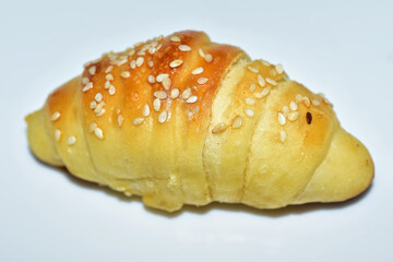 isolated crescent bread roll