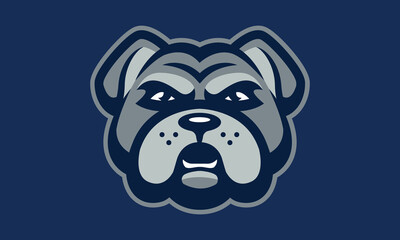 Bull dog sports vector mascot logo design