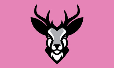 Deer sports vector mascot logo design