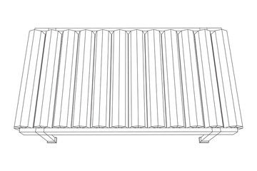 Conveyor belt section wireframe
