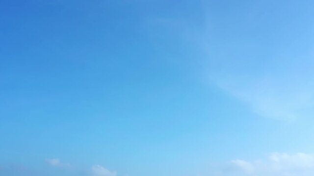 4K Aerial drone view summer blue sky with cloud moving pan camera.