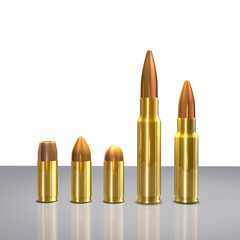 3d Munition für Pistole und Gewehr, freigestellt