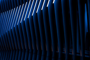 Abstract futuristic line background. Abstract facade design. Glass and metal in modern city architecture. Modern buildings exterior. Construction industry.