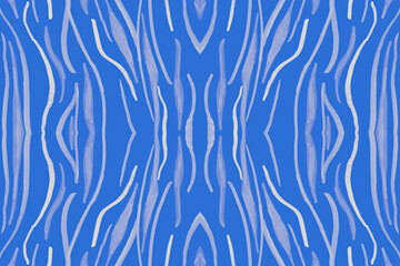 Seamless Animal Skin. Blue Cheetah Background. 