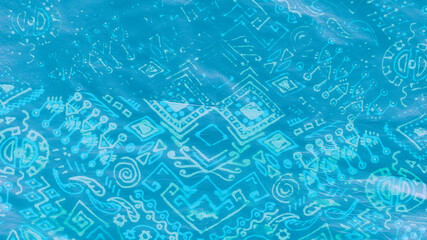 Indian Floral Style. Malachite Mehndi Pattern. 