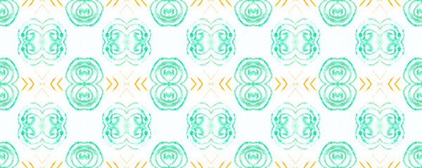 Watercolor Handdrawn Japanese Pattern. 