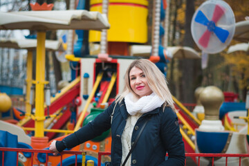 Portrait of a beautiful woman outside