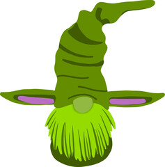 Swedish Christmas Gnome Plush, Scandinavian Santa Gnome Tomte. Holiday decorations.in the style of the Yoda master from Star Wars or the Mandalorian.