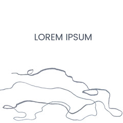 Vector abstract template. Hand draw frame. Use it as invitation, greeting card, poster, banner, Social Media design post, flyer, cover, placard, brochure and other graphic design