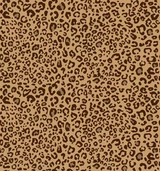 Stickers pour porte Brun Modèle sans couture de texture de peau de léopard