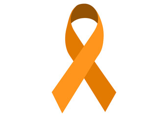 Lazo naranja por la esclerosis múltiple. - obrazy, fototapety, plakaty