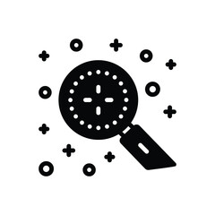 BLack solid icon for discover