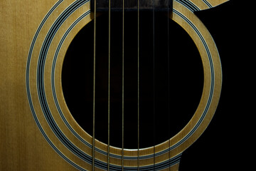 Obraz premium acoustic guitar close up