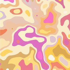 Modern abstract creative backdrop with multicolor variable width stripes. Abstract colorful blobs for psychedelic background or texture.