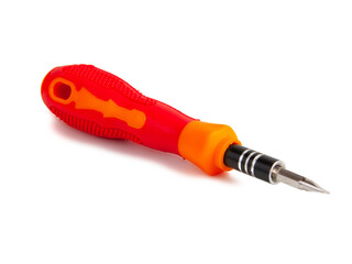 Screwdriver tool instrument isolated on the white