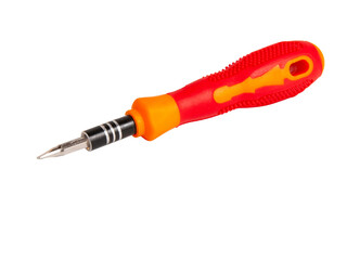 Screwdriver tool instrument isolated on the white