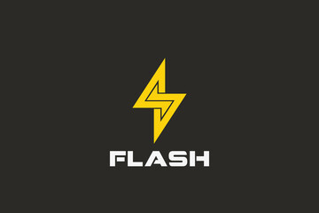Flash Power Energy Logo Lightning Bolt design vector template.