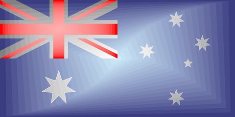 Australia Gradient Flag - Illustration, 
Three dimensional flag of Australia