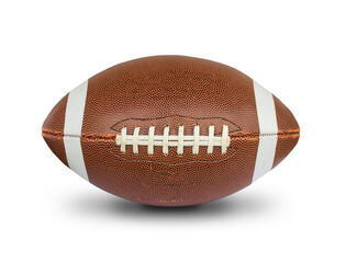 American football ball isolated on white background