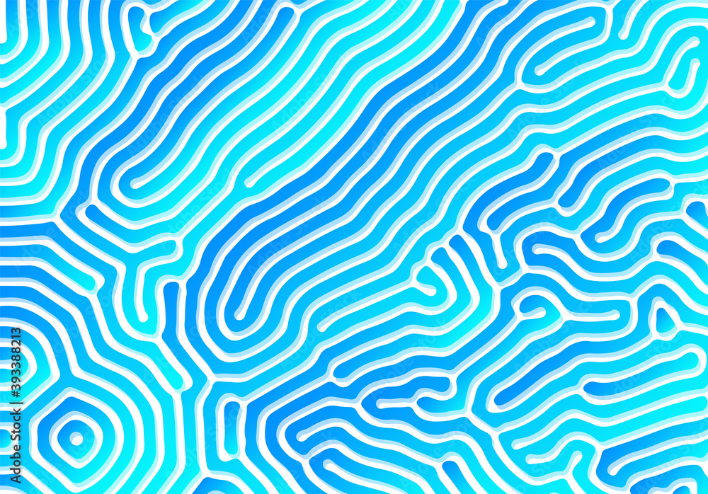 Poster Abstract background with optical illusion generative pattern and vibrant fluid psychedelic colors with Christmas and winter holidays cold theme