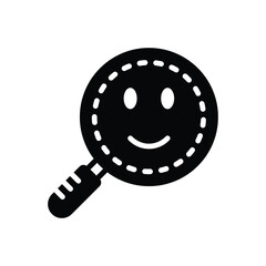 Black solid icon for found