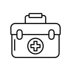 first aid kit line icon