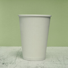 Paper cup. Recycling. Eco-friendly disposable tableware. Eco dishes