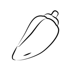 Chilli Spicy Vegetable simple brush icon