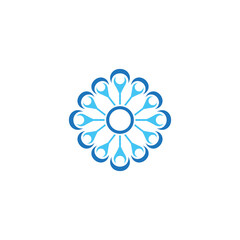 Water wave icon vector