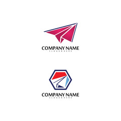 Paper plane logo vector illustration