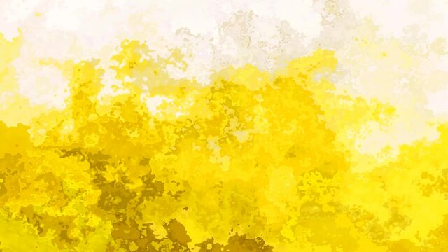 abstract animated twinkling stained background full HD seamless loop video - watercolor splotch liquid effect - color gold yellow
