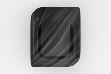 Plastic Tray With Beef Mince Mockup isolated on white background. 3d illustration